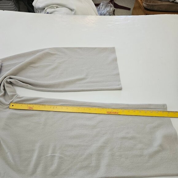 Eileen Fisher Felted Wool Jersey Wide Leg Long Pant Regenerative Wool Chalk L - Picture 12 of 12
